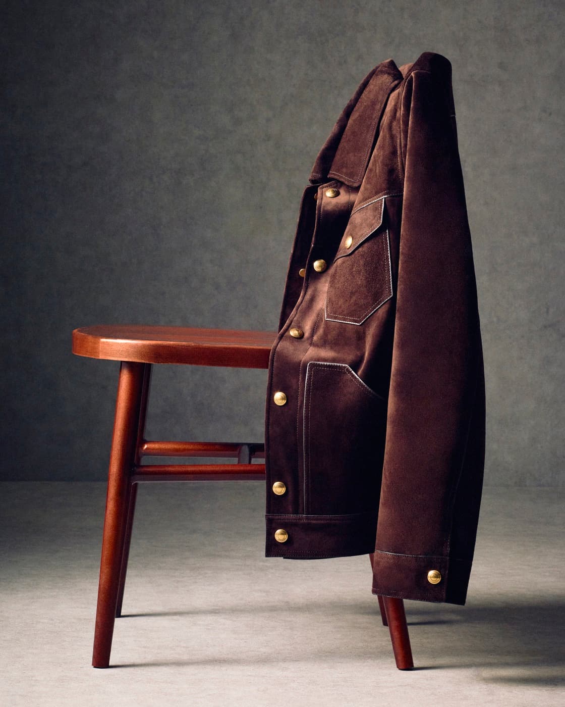 VALOIS cashmere suede jacket