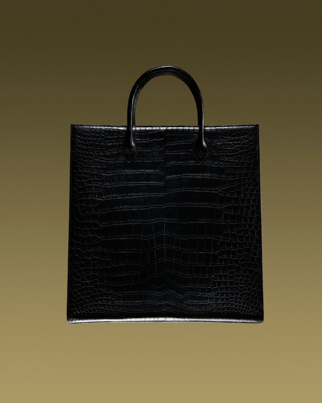 Nocturne — black crocodile tote